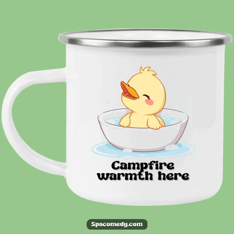 Funny Duck Bath Camping Mug - Durable & Humorous Companion for Outdoors