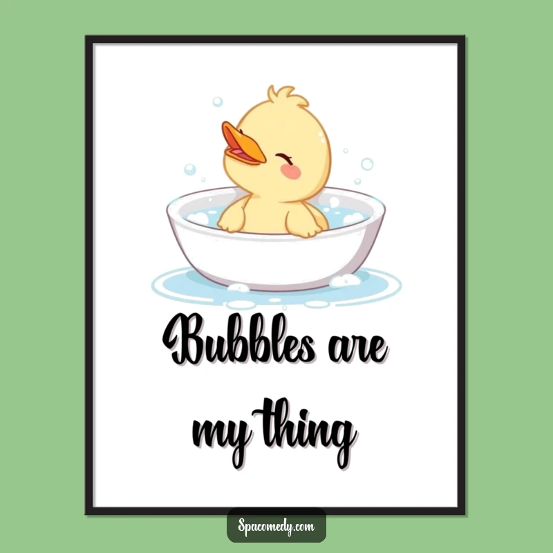 Funny Duck Bath Digital Art - Instant Humorous Decor for a Relaxing Space