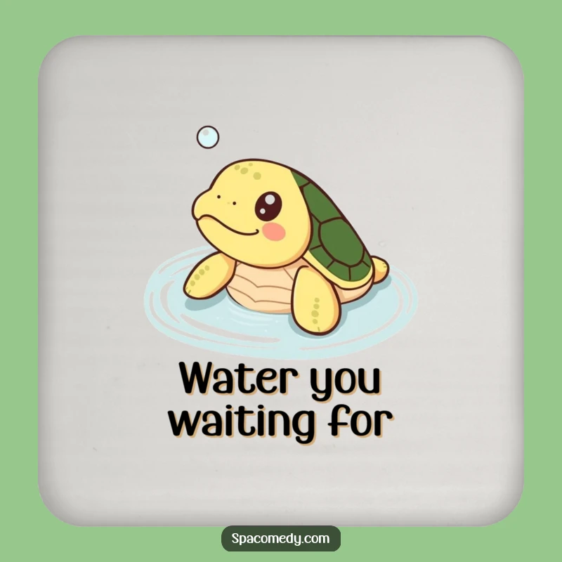 Funny Kawaii Turtle Coaster: Happy Soaking Turtle Protection, Cute Funny Gift