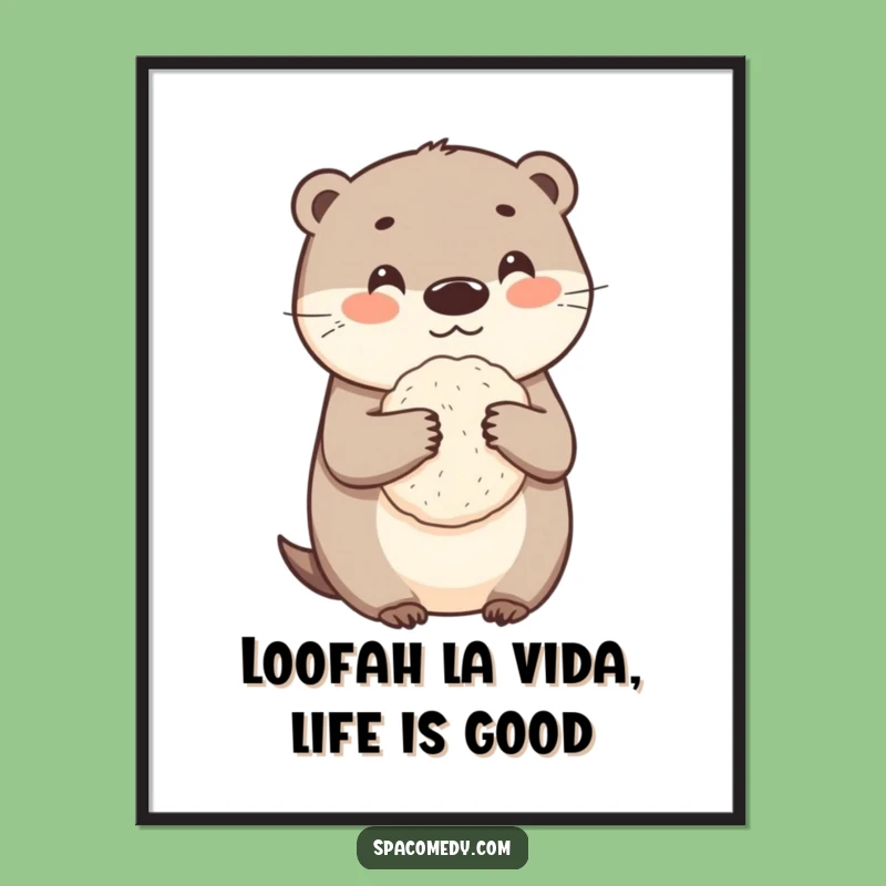 Free Printable Wall Art: Otter Spa Time, Hilarious Downloadable Decor!