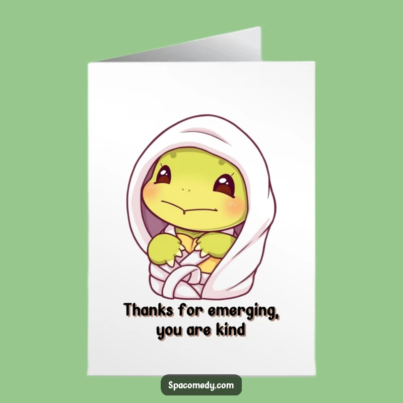 Free Printable Thank You Card: Turtle Thanks, Humorous Downloadable Gratitude!