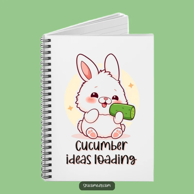 Funny Kawaii Bunny Notebook: Comical Cucumber Notes, Perfect Funny Gift for Writers