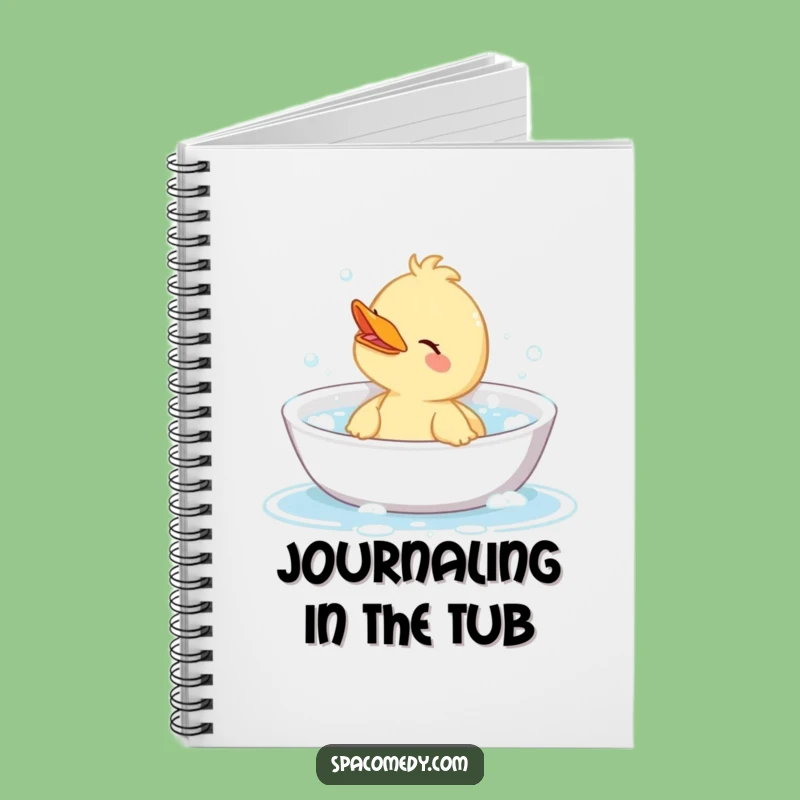 Funny Duck Bath Notebook - Perfect for Jotting Down Relaxing Thoughts
